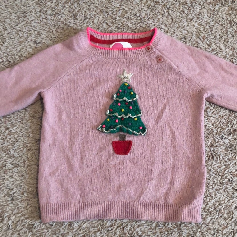 Toddler pink Christmas sweater